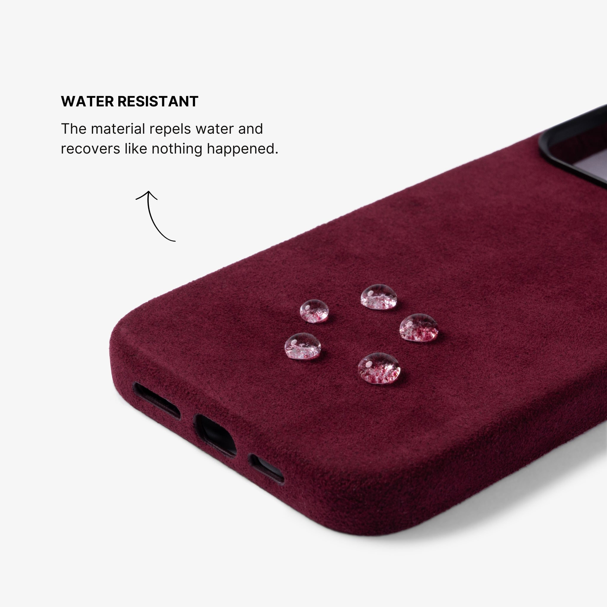 Alcantara® iPhone Case - Wine Red