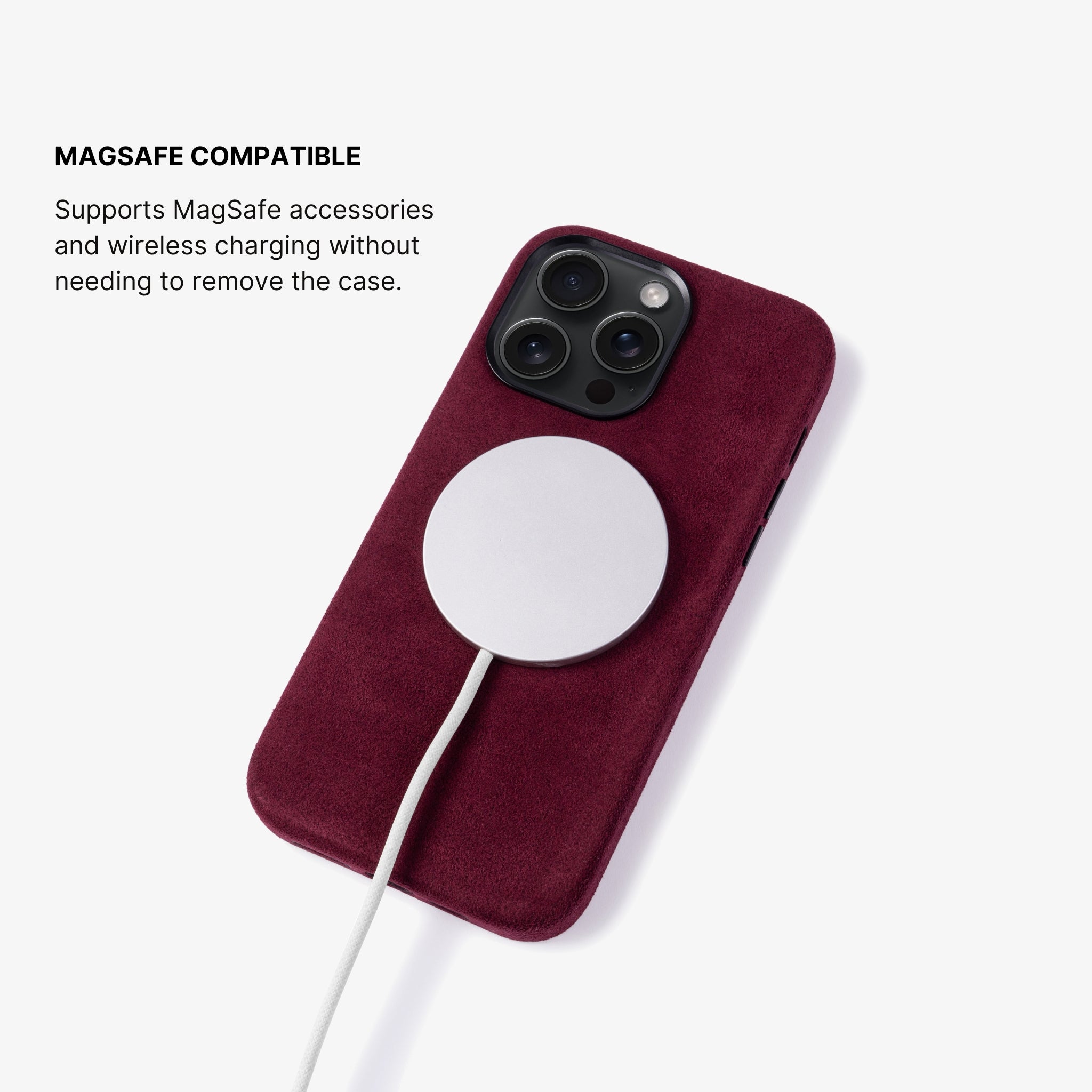 Alcantara® iPhone Case - Wine Red
