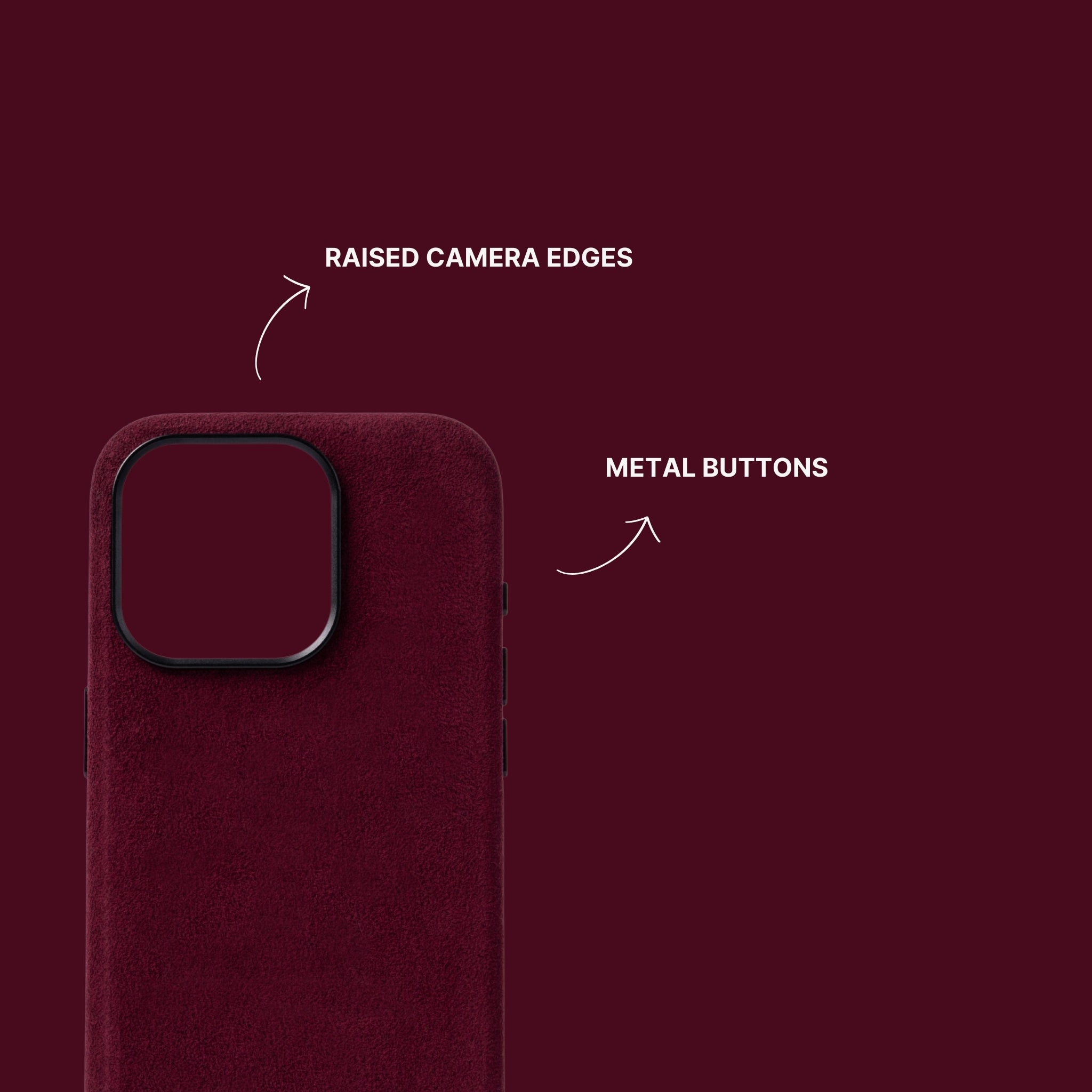 Alcantara® iPhone Case - Wine Red