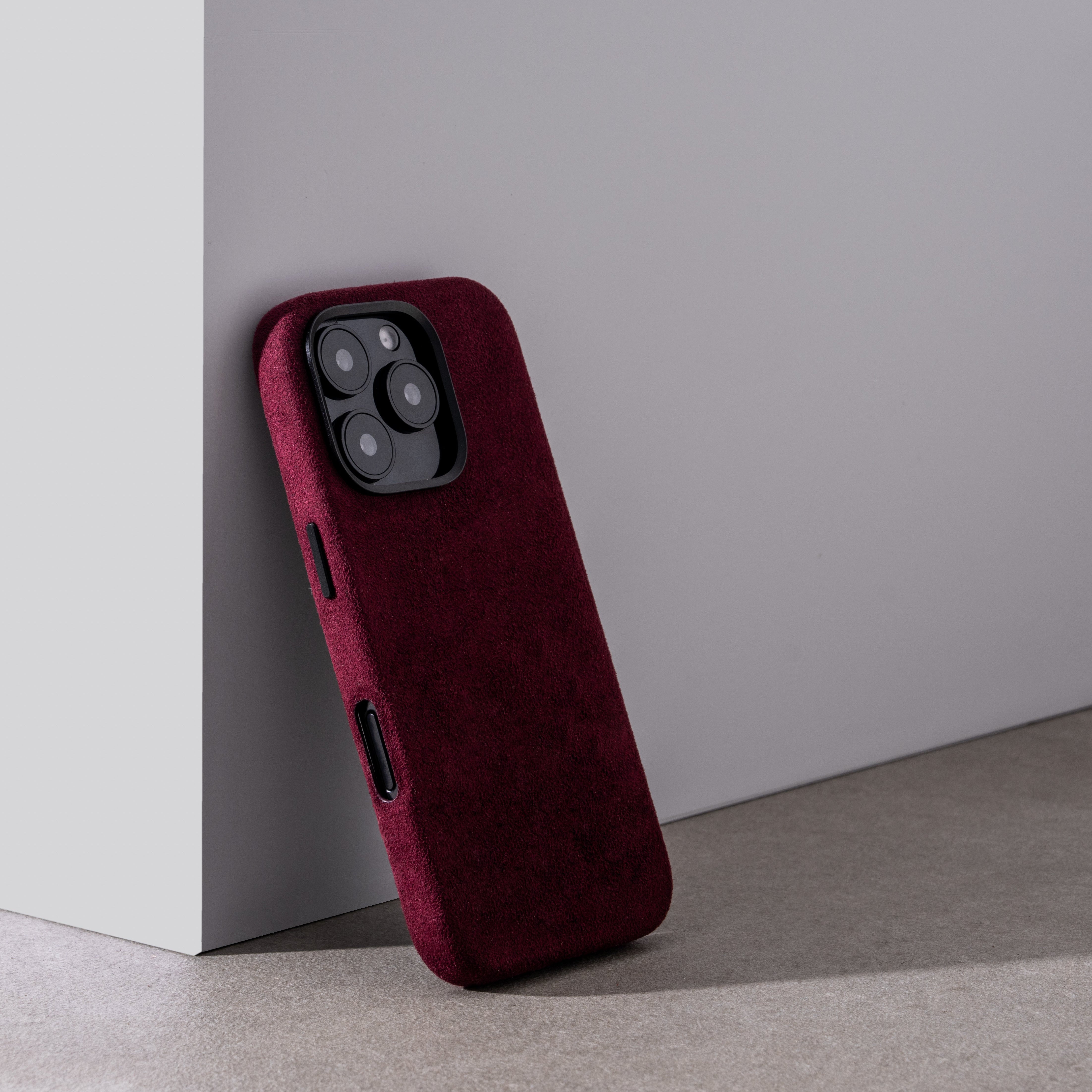 Alcantara® iPhone Case - Wine Red