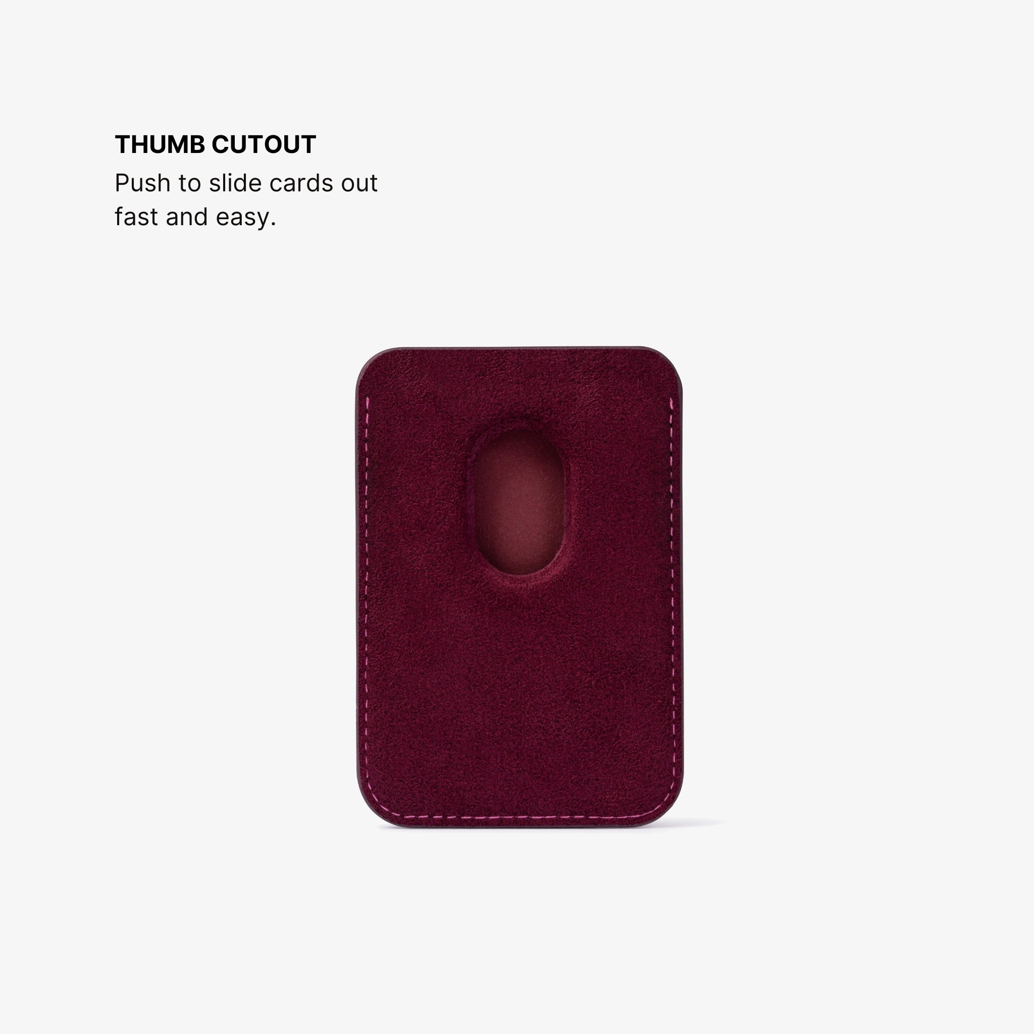 Alcantara® MagSafe Wallet - Wine Red