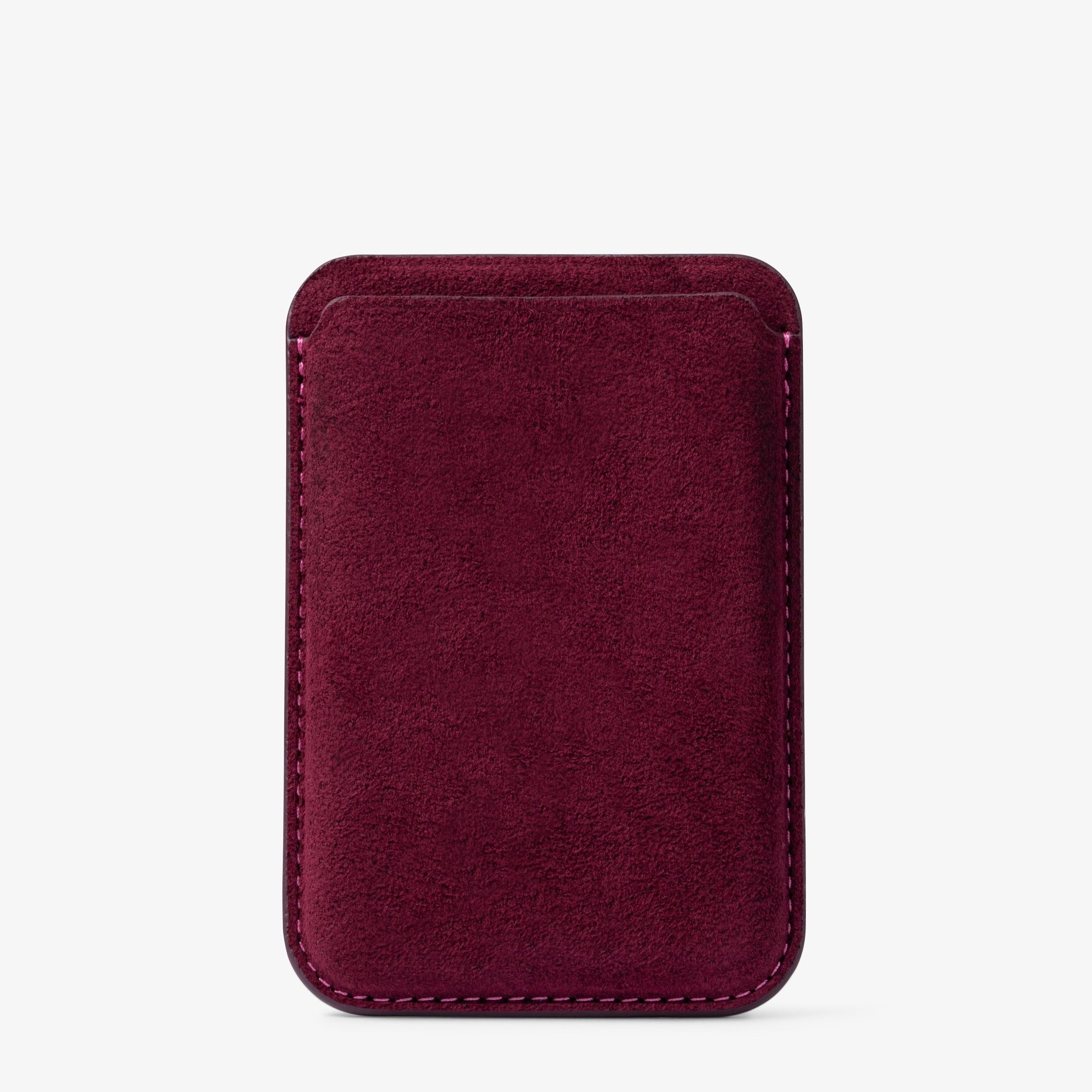 Alcantara® MagSafe Wallet - Wine Red